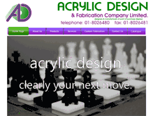 Tablet Screenshot of acrylicdesign.ie